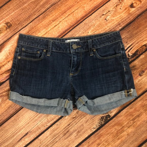 PAIGE JIMMY JIMMY SHORT CUFFED CANDACE WASH DENIM CUTOFF SHORTS 25 - Picture 3 of 9